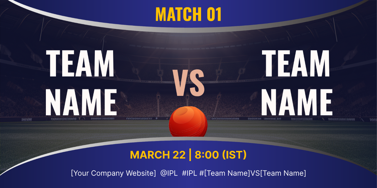 IPL Match Twitter Post Template
