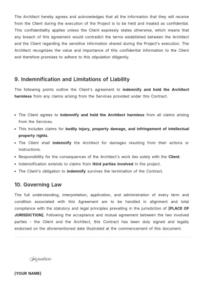 Free Freelance Architect Contract Template to Edit Online