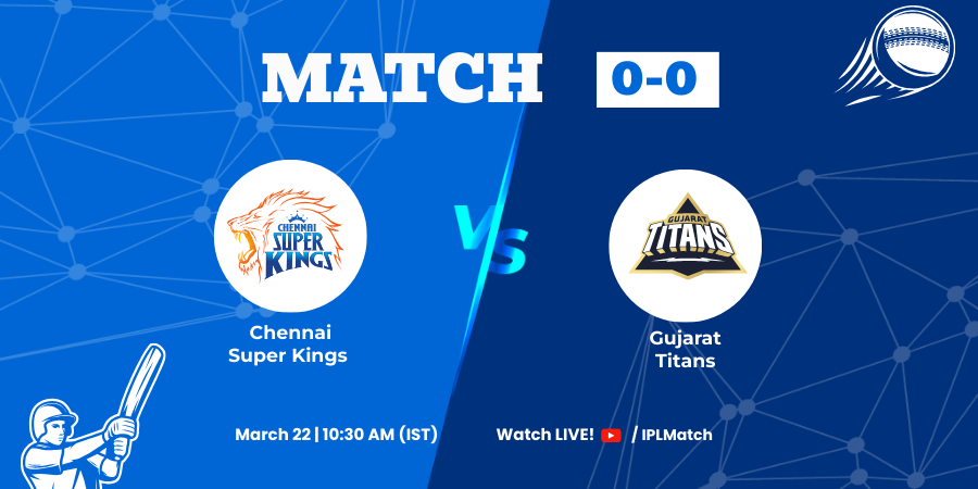 Free Chennai Super Kings Vs Gujarat Titans Match Twitter Post Template