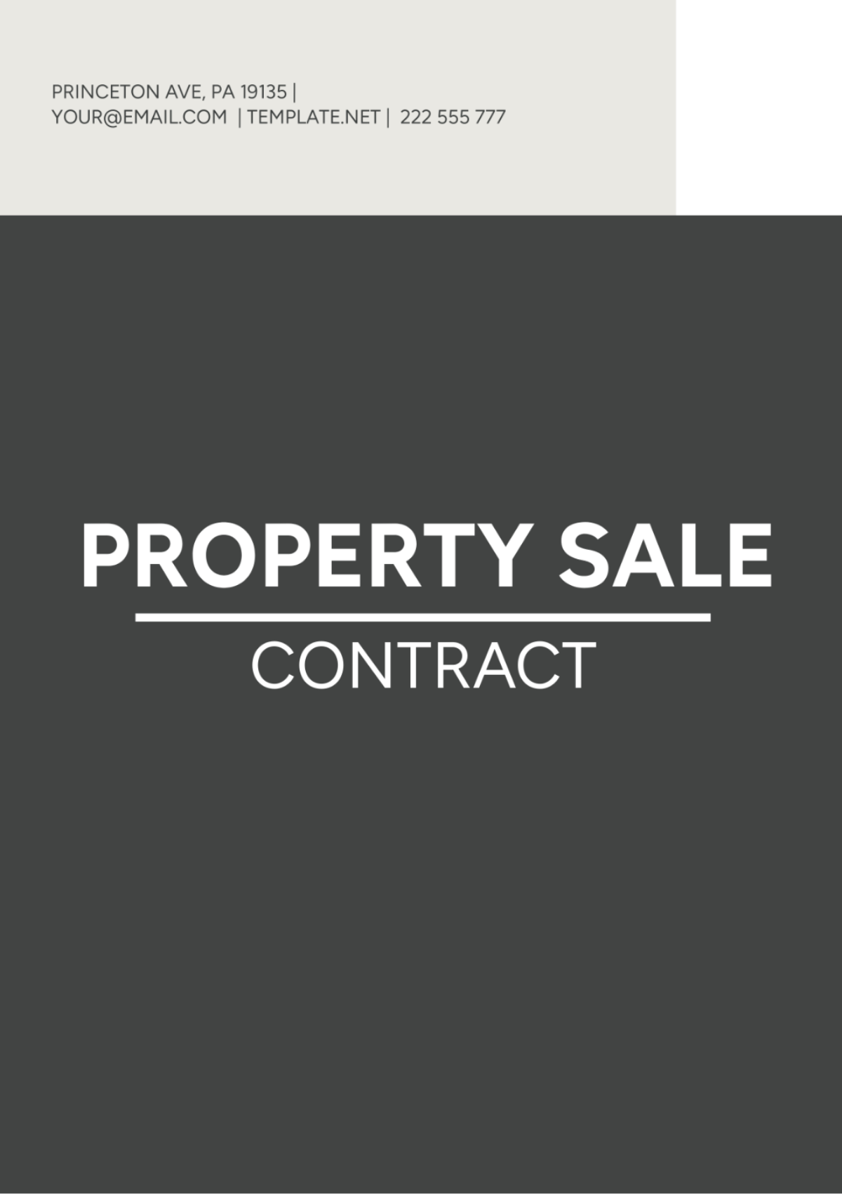 Property Sale Contract Template - Edit Online & Download