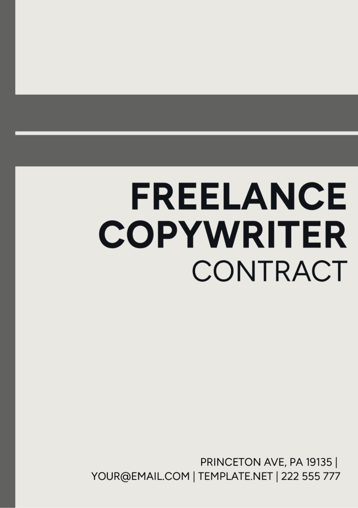 Freelance Copywriter Contract Template - Edit Online & Download