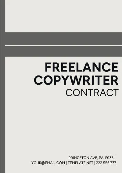 Free Freelance Copywriter Contract Template to Edit Online