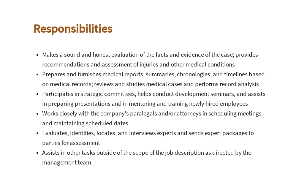 Legal nurse consultant job requirements