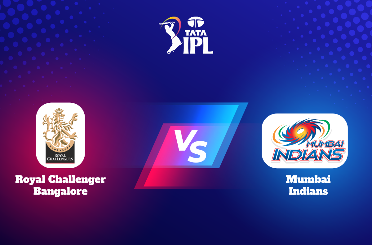IPL Match RCB vs MI Banner Design Template