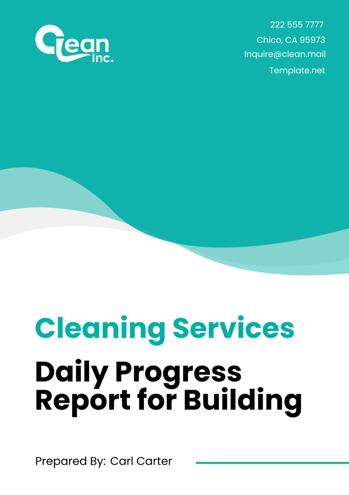 Cleaning Services  Daily Progress Report for Building Template - Edit Online & Download