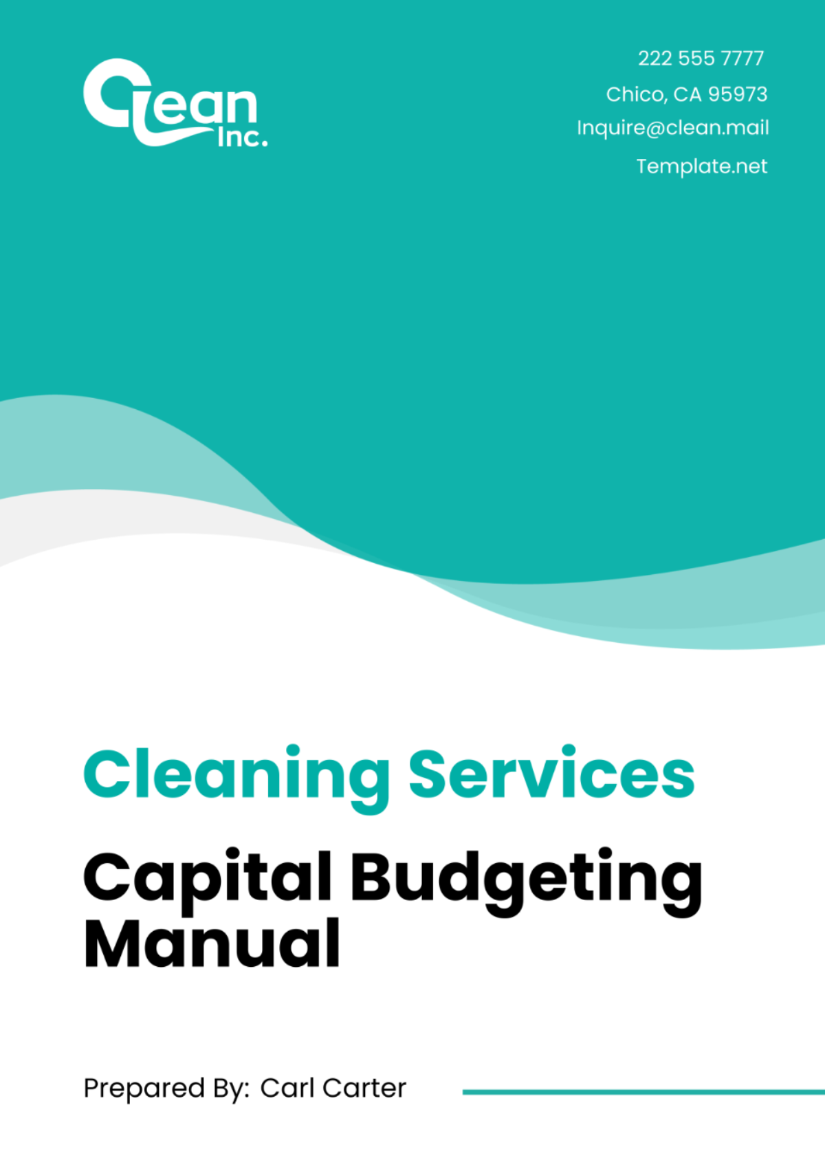 Cleaning Services Capital Budgeting Manual Template