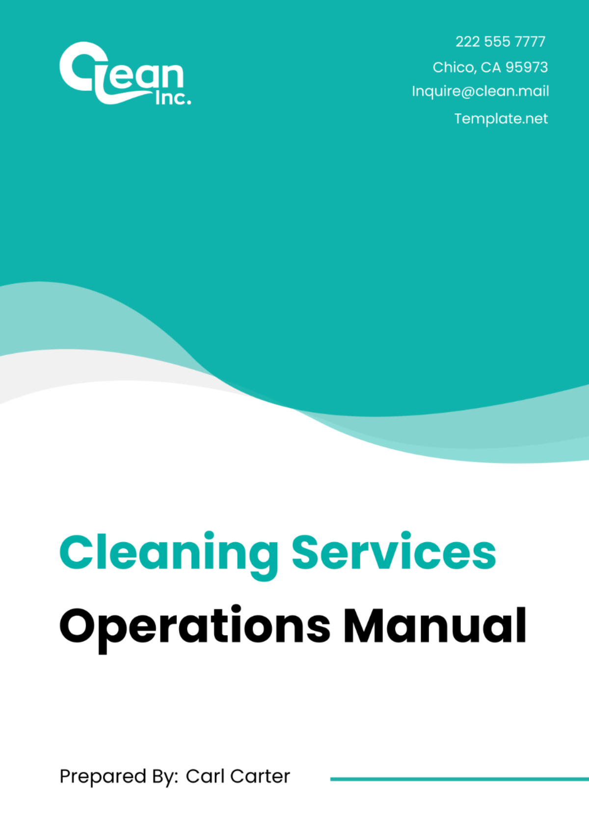Cleaning Services Operations Manual Template