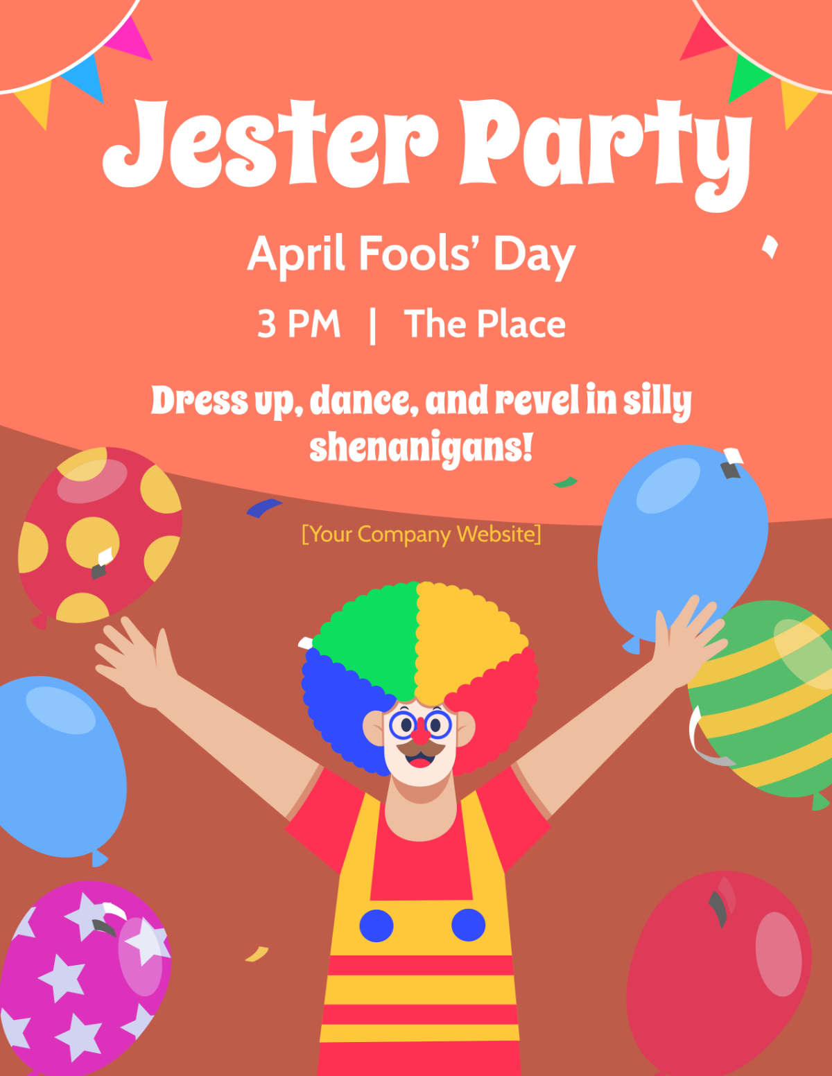 Free April Fools’ Day Party Flyer Template