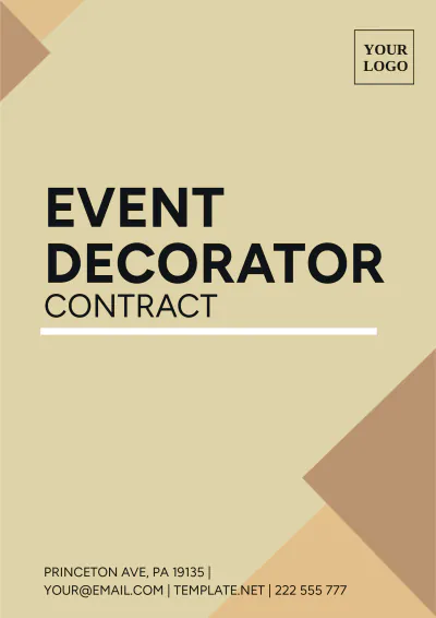 Free Event Decorator Contract Template to Edit Online