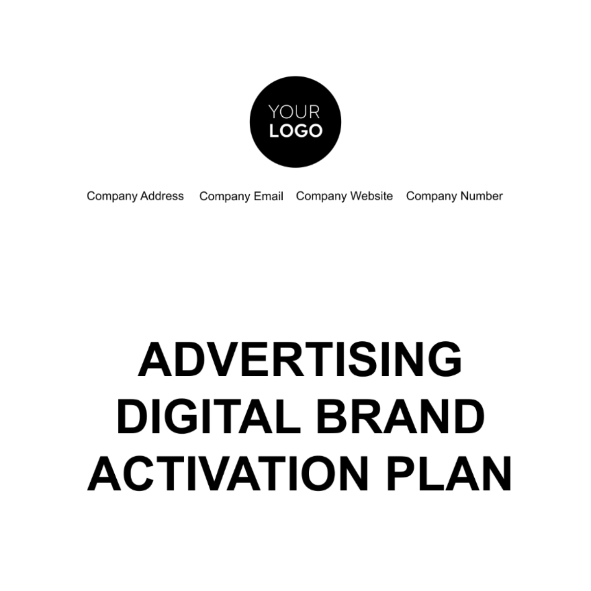 Advertising Digital Brand Activation Plan Template - Edit Online ...