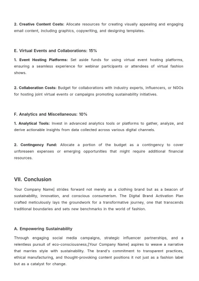 Free Advertising Digital Brand Activation Plan Template to Edit Online