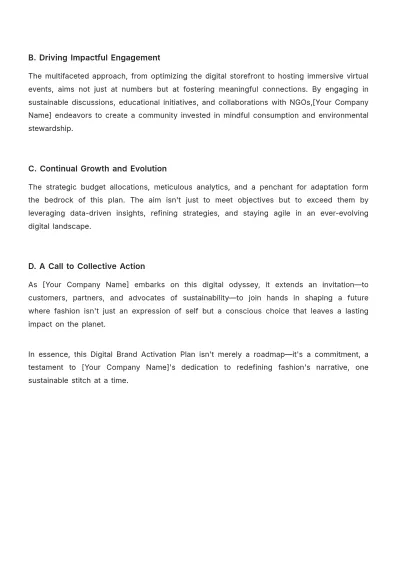 Free Advertising Digital Brand Activation Plan Template to Edit Online