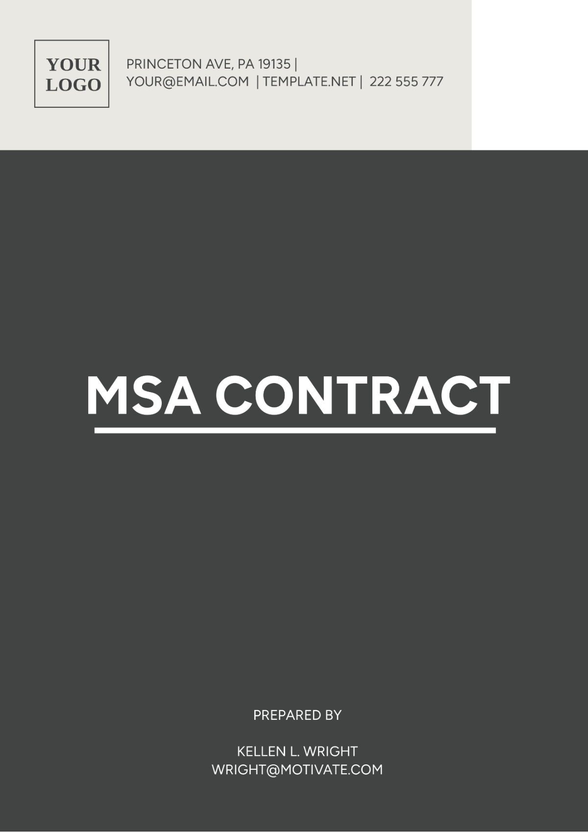 Msa Contract Template - Edit Online & Download