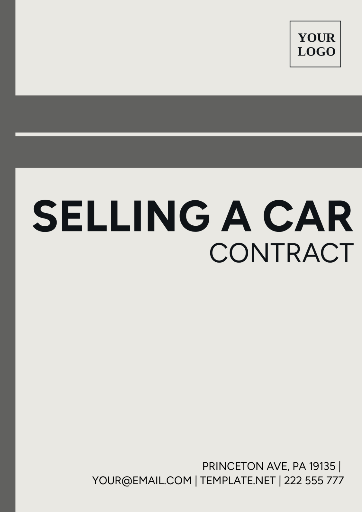 Selling A Car Contract Template - Edit Online & Download