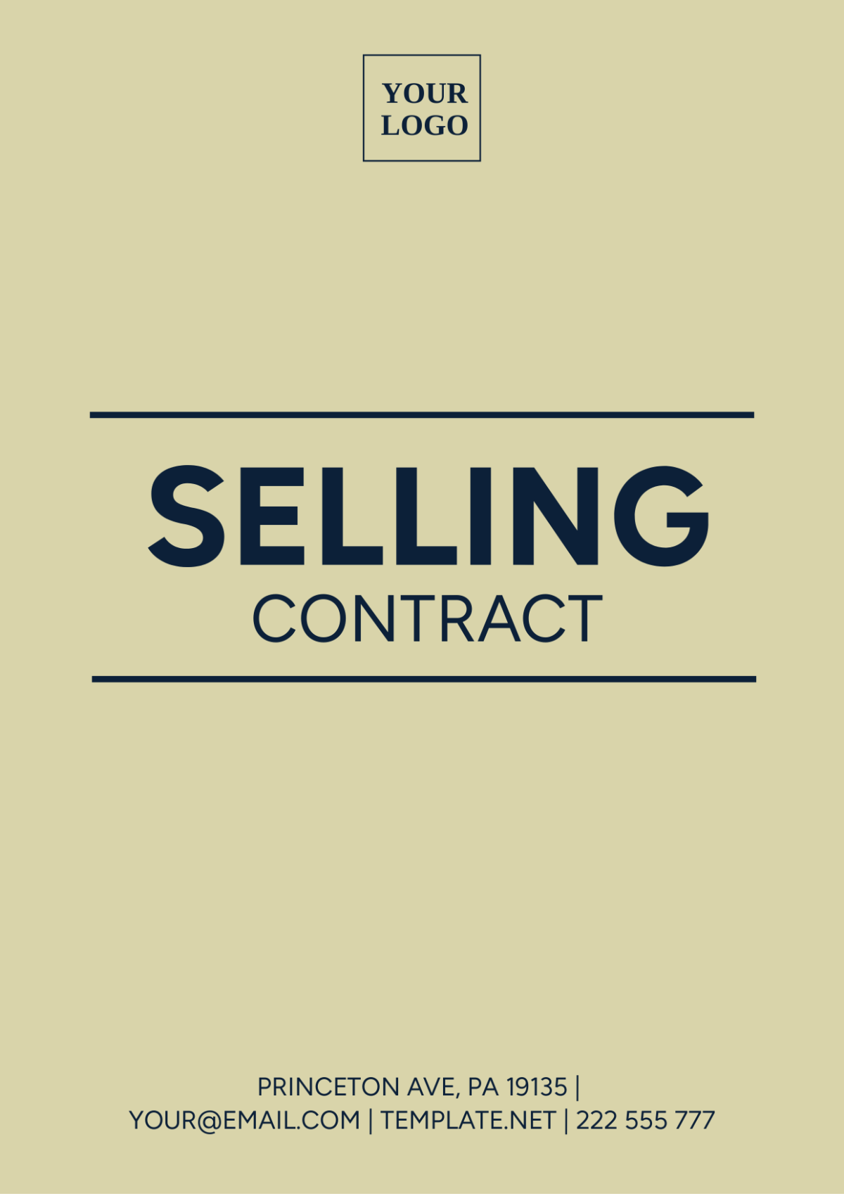 Selling Contract Template - Edit Online & Download