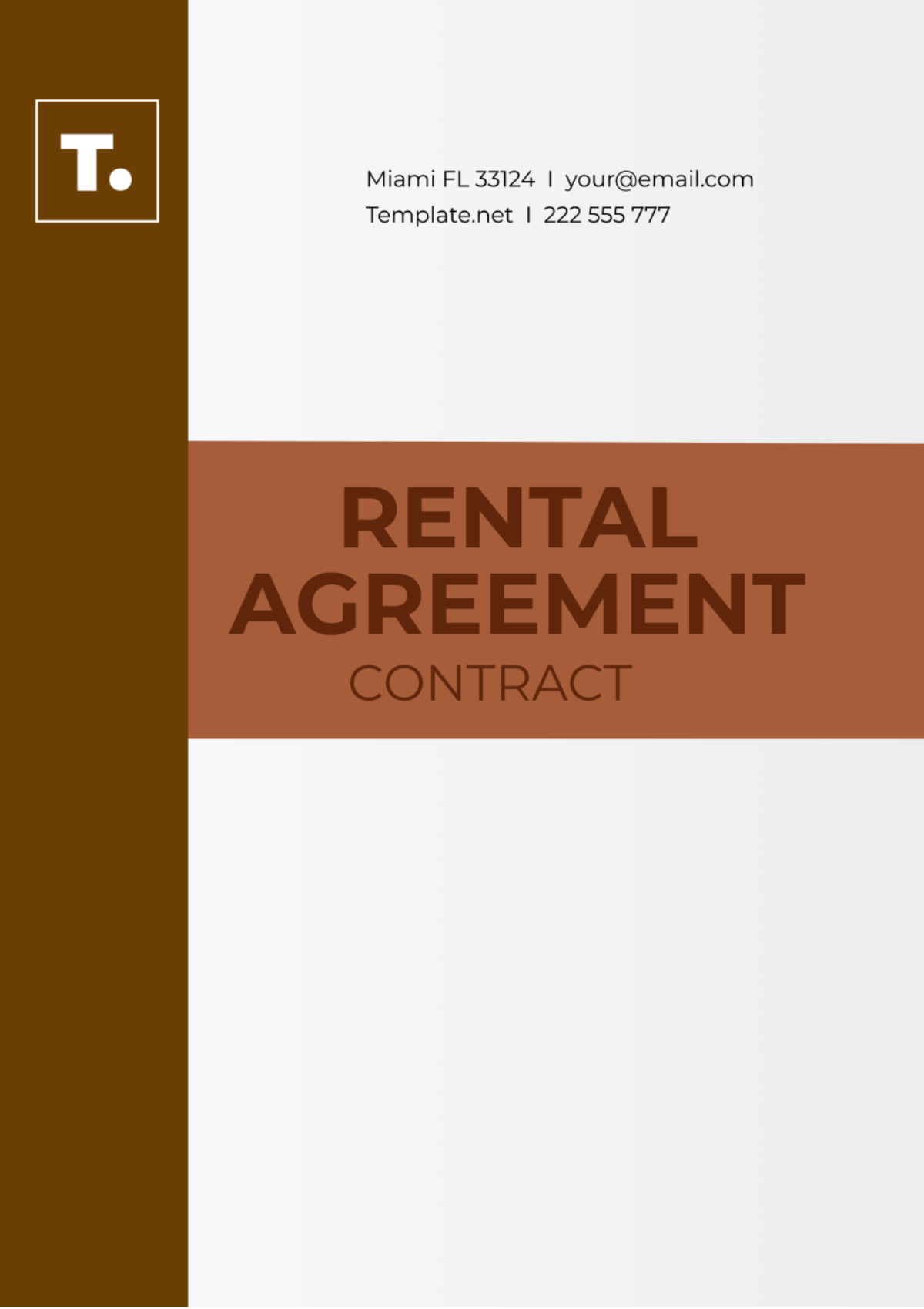 Rental Agreement Contract Template