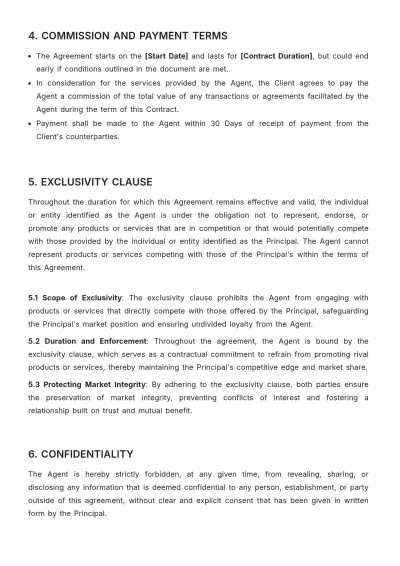 Free Agent Contract Template to Edit Online