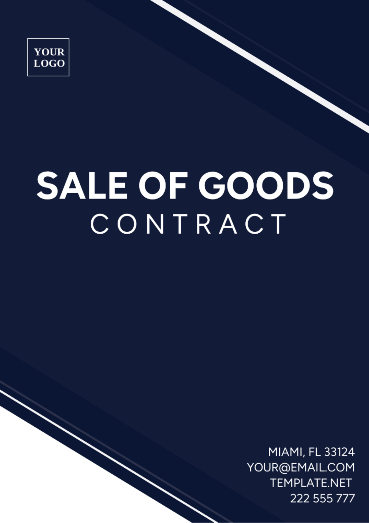 Sale Of Goods Contract Template