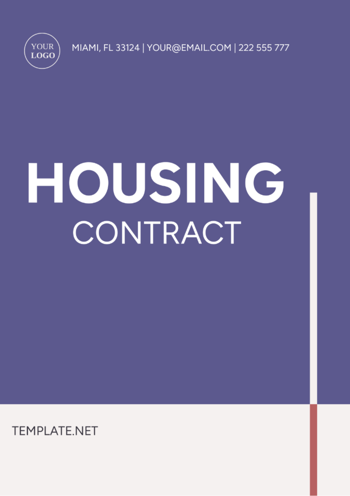 Housing Contract Template