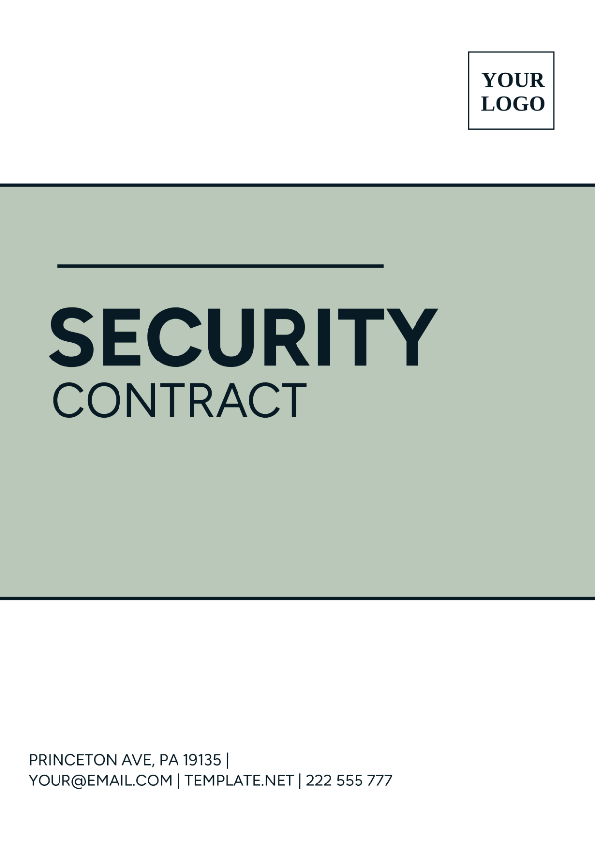 Security Contract Template - Edit Online & Download