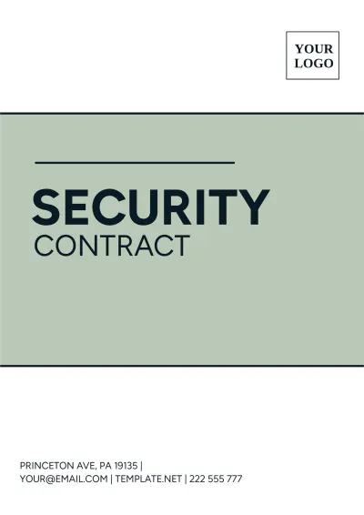 Free Security Contract Template to Edit Online