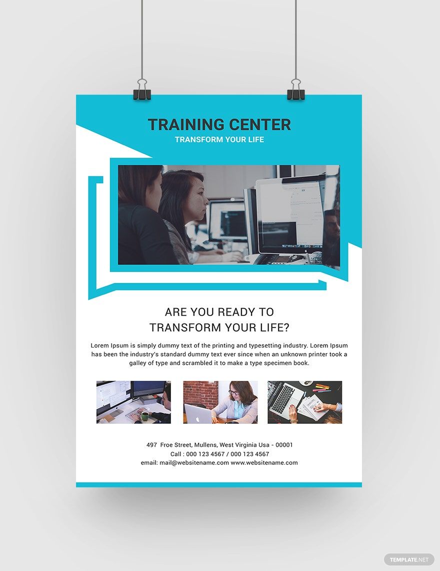 Training Center Poster Template