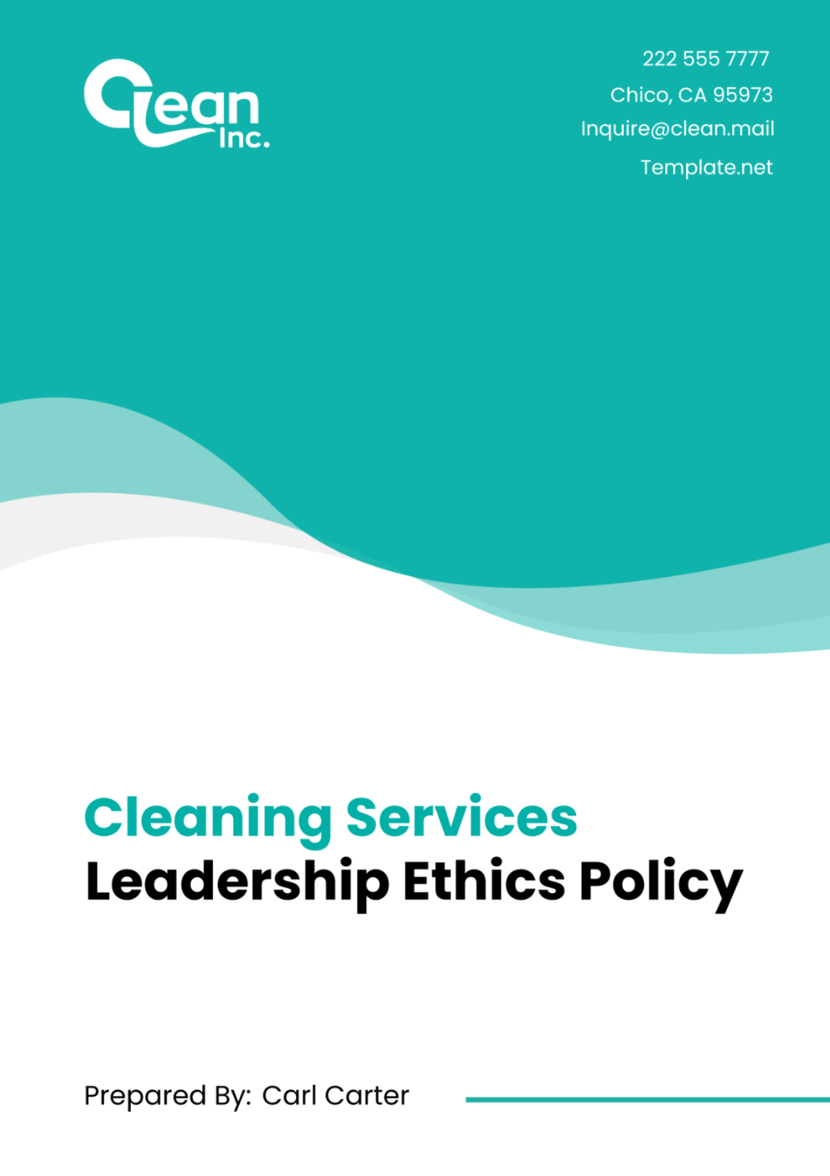 Cleaning Services Leadership Ethics Policy Template - Edit Online & Download