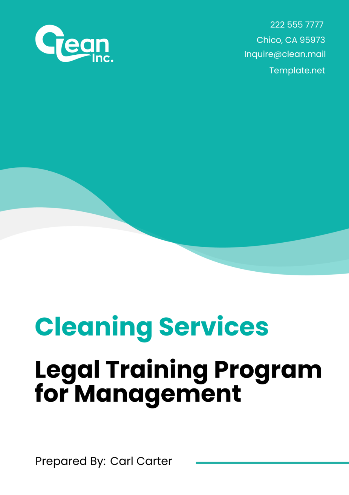 Cleaning Services Legal Training Program for Management Template - Edit Online & Download