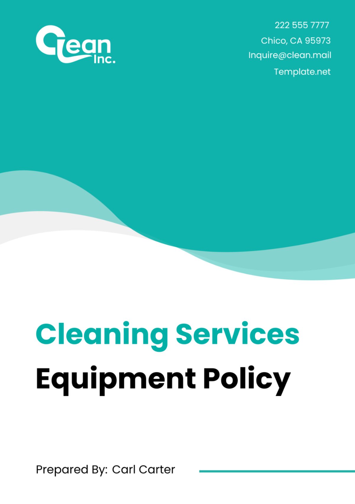 Free Cleaning Services Equipment Policy Template