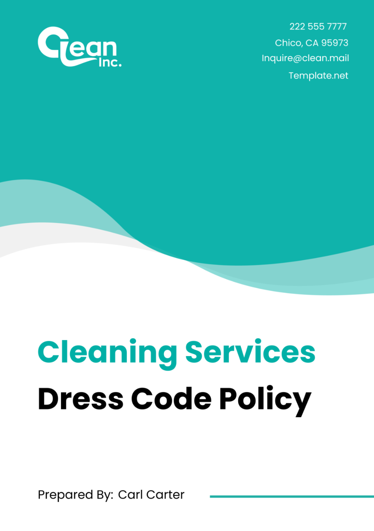 Free Cleaning Services Dress Code Policy Template