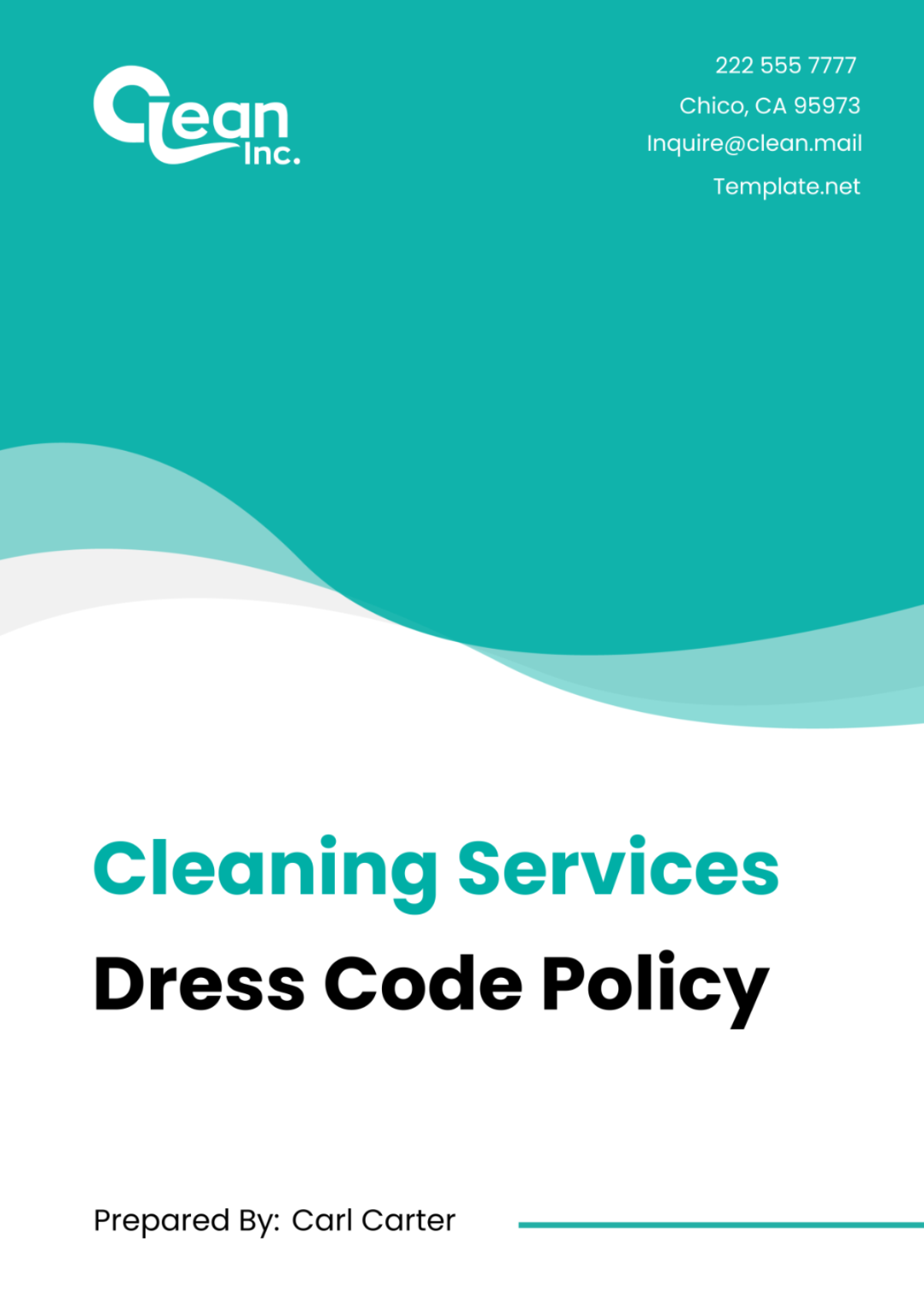 Cleaning Services Dress Code Policy Template - Edit Online & Download