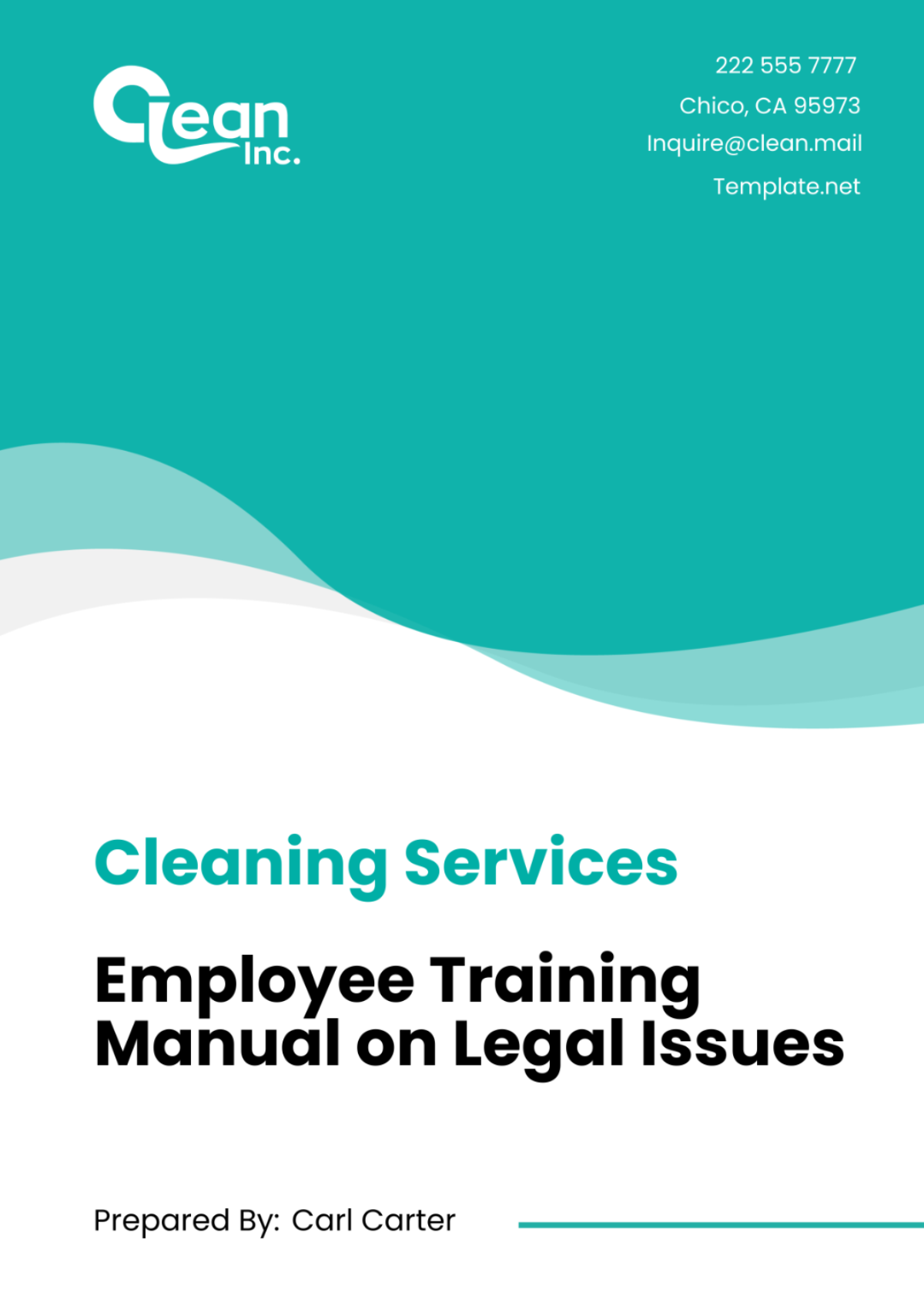 Cleaning Services Employee Training Manual on Legal Issues Template - Edit Online & Download