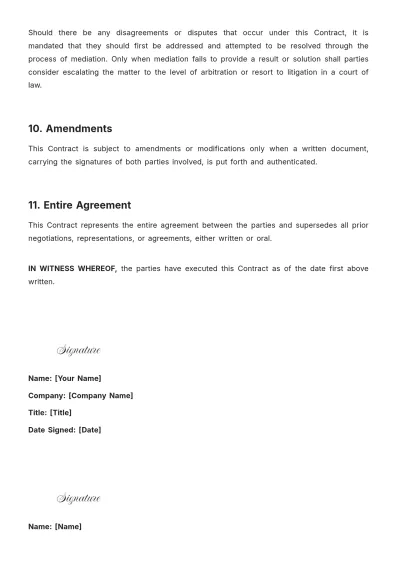 Free Staffing Agency Contract Template to Edit Online