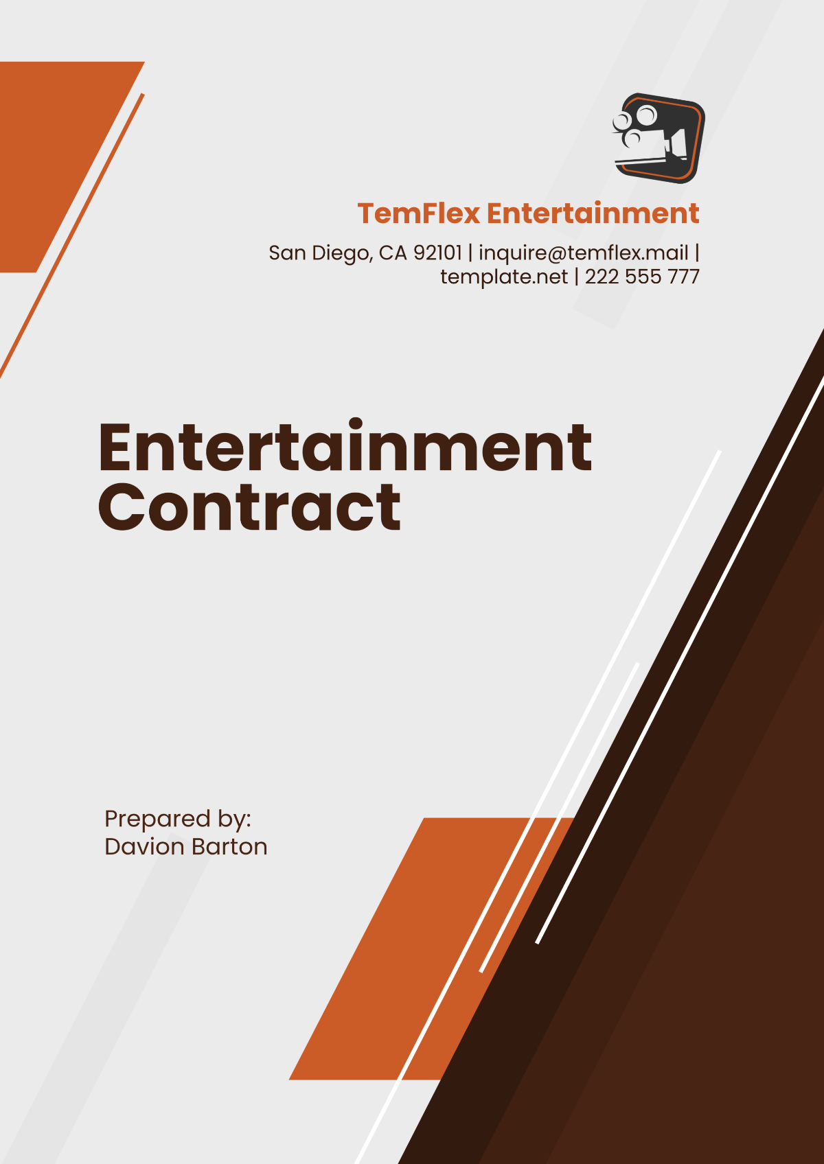 Free Entertainment Contract Template