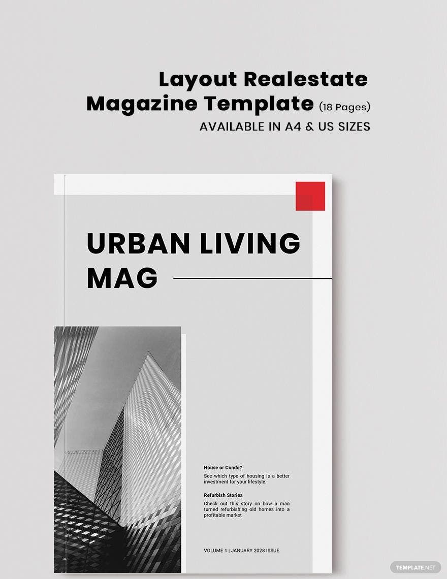 Layout Real Estate Magazine Template