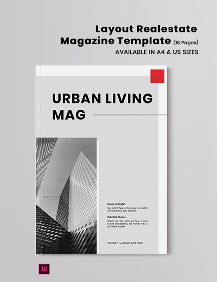 layout real estate magazine