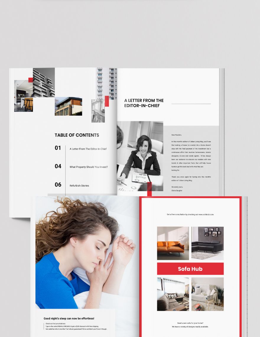 Layout Real Estate Magazine Template
