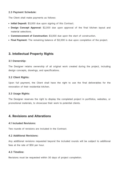 Free Design Freelance Contract Template to Edit Online