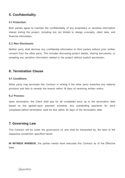 Free Design Freelance Contract Template to Edit Online
