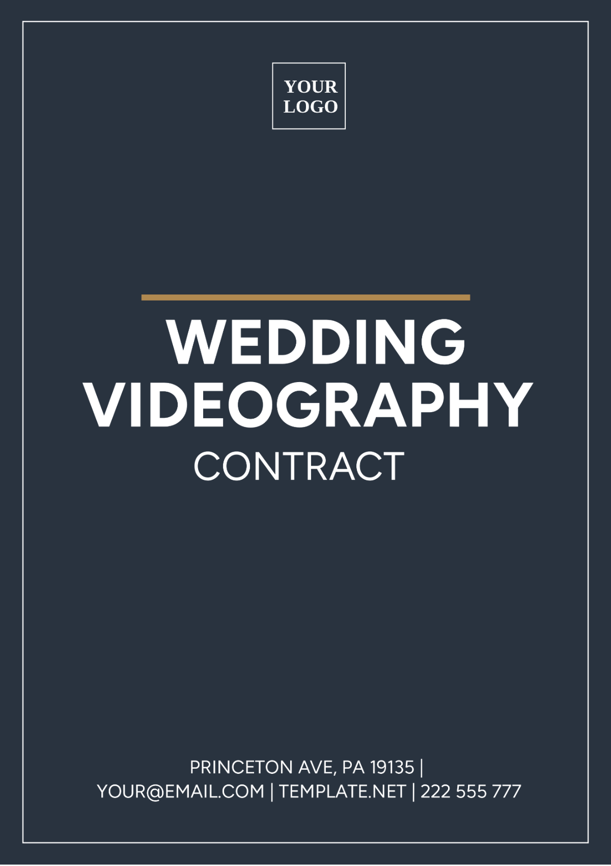 Wedding Videography Contract Template - Edit Online & Download