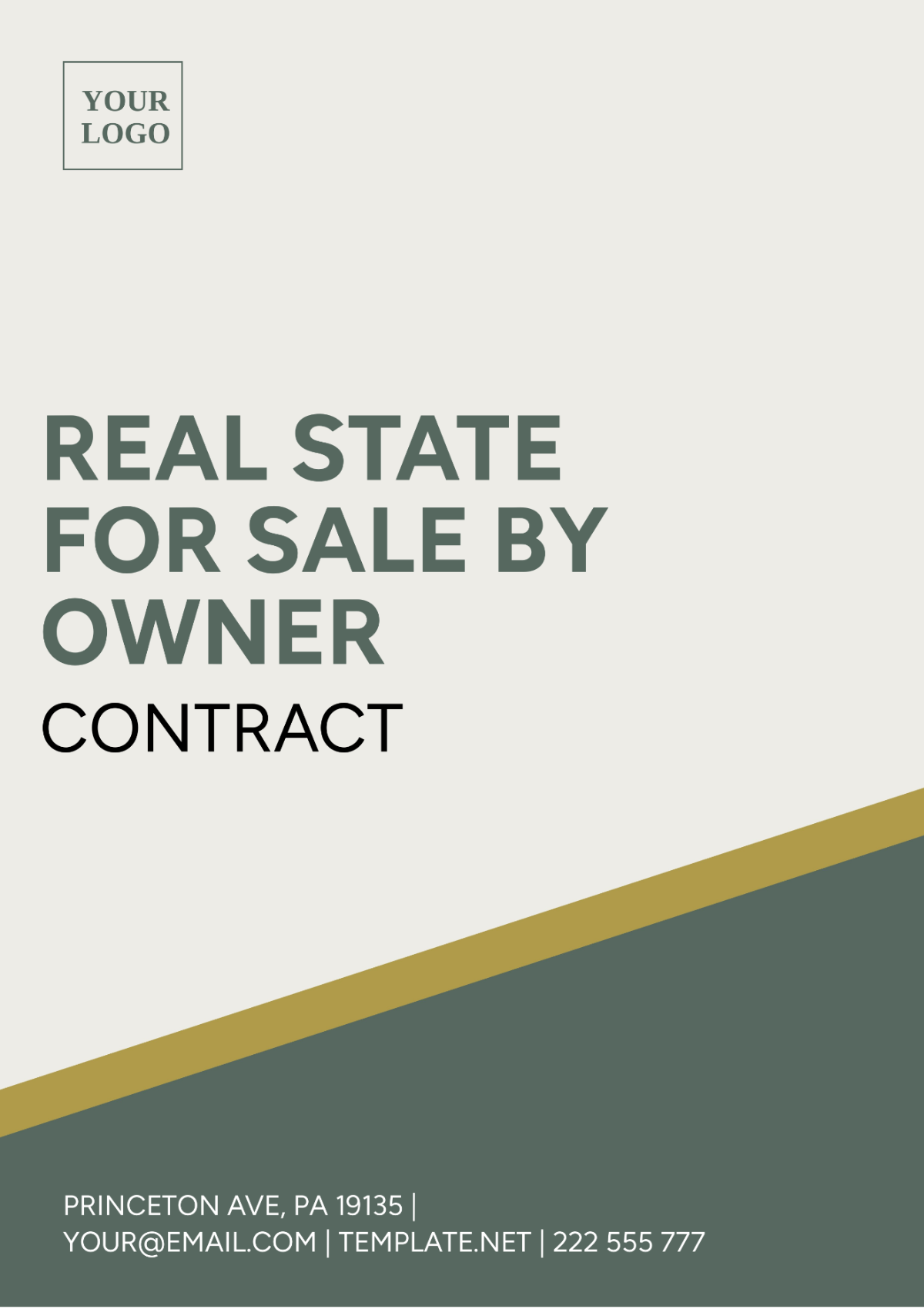 Real Estate for Sale by Owner Contract Template - Edit Online & Download