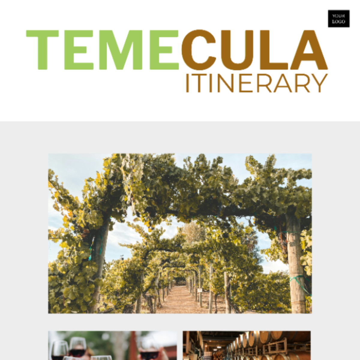 Temecula Itinerary Template - Edit Online & Download