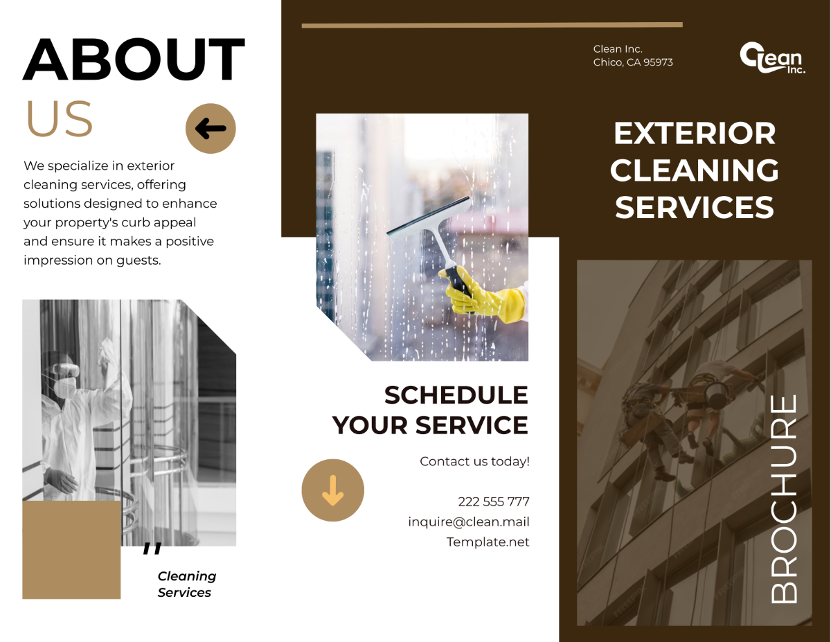 Free Exterior Cleaning Services Brochure Template