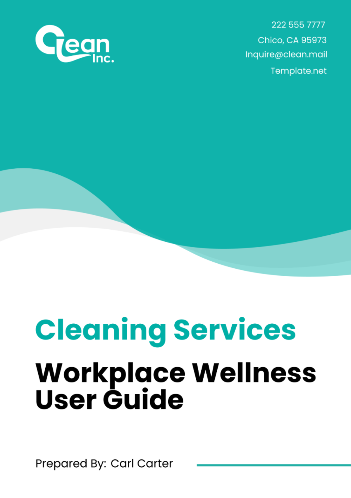 Cleaning Services Workplace Wellness User Guide Template