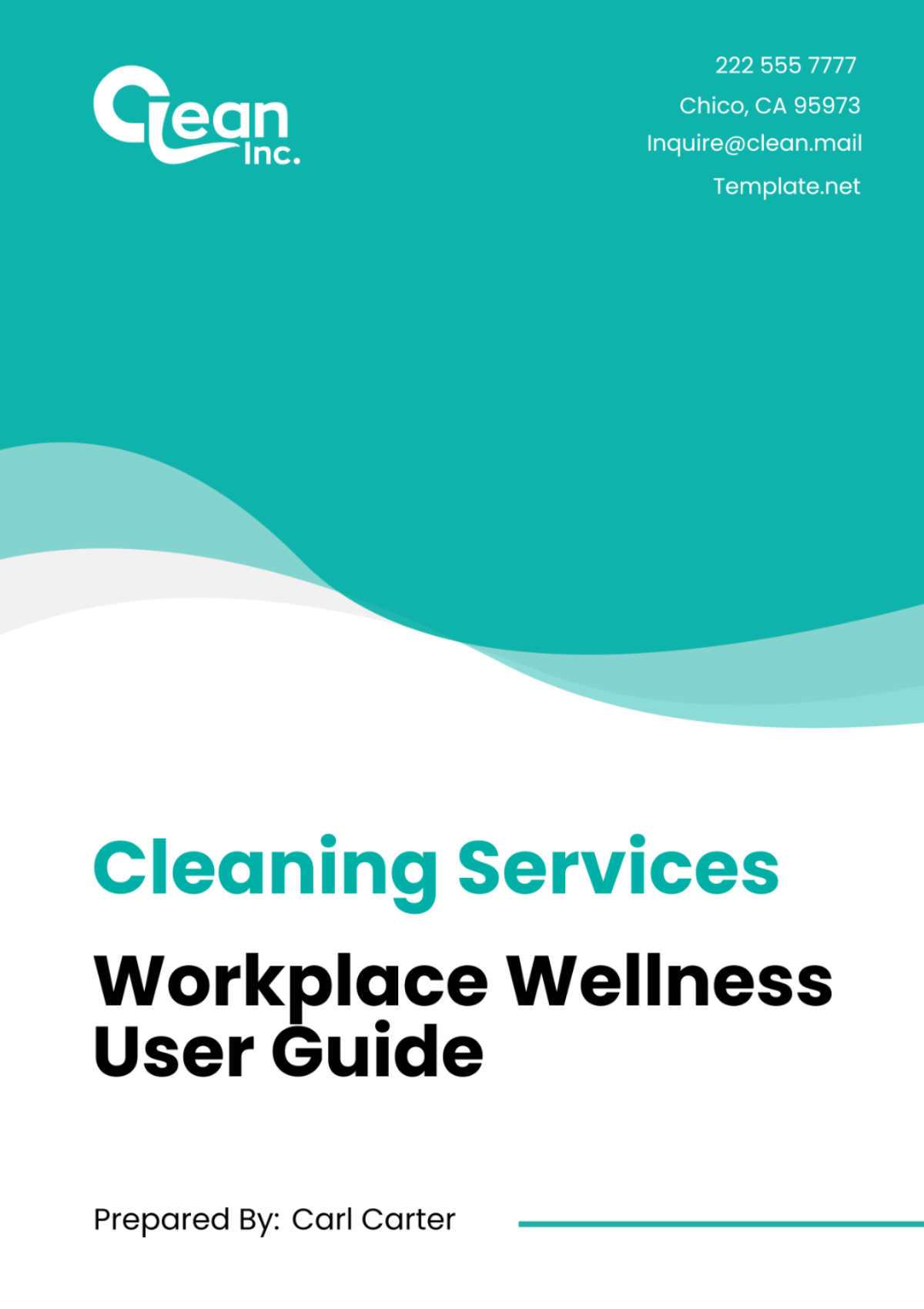 Cleaning Services Workplace Wellness User Guide Template - Edit Online & Download