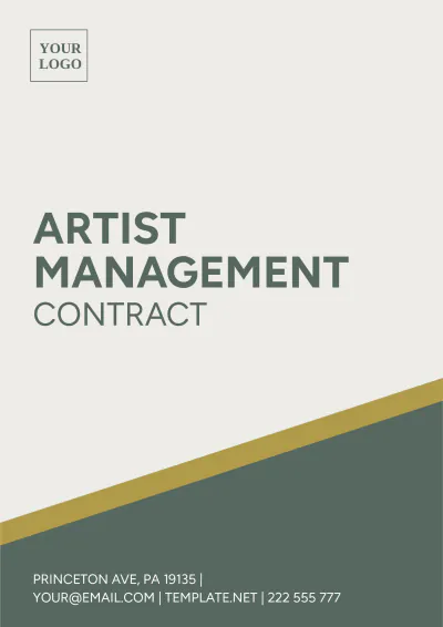 Free Artist Management Contract Template to Edit Online