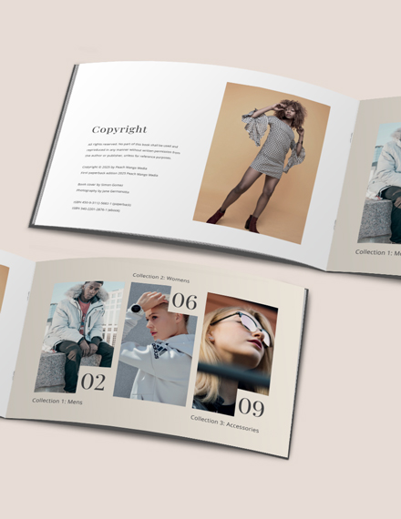 Landscape Fashion Lookbook Template - InDesign, Word, Apple Pages ...