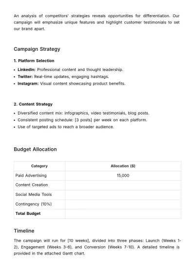 Free Social Media Advertising Campaign Idea Pitch Template to Edit Online