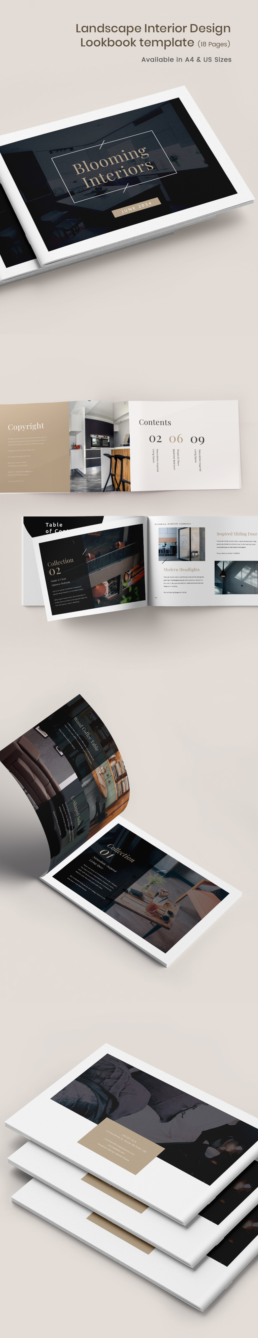 Modern Interior Design Lookbook Template InDesign Word Apple Pages Modern Interior Design Lookbook Template InDesign Word Apple Pages