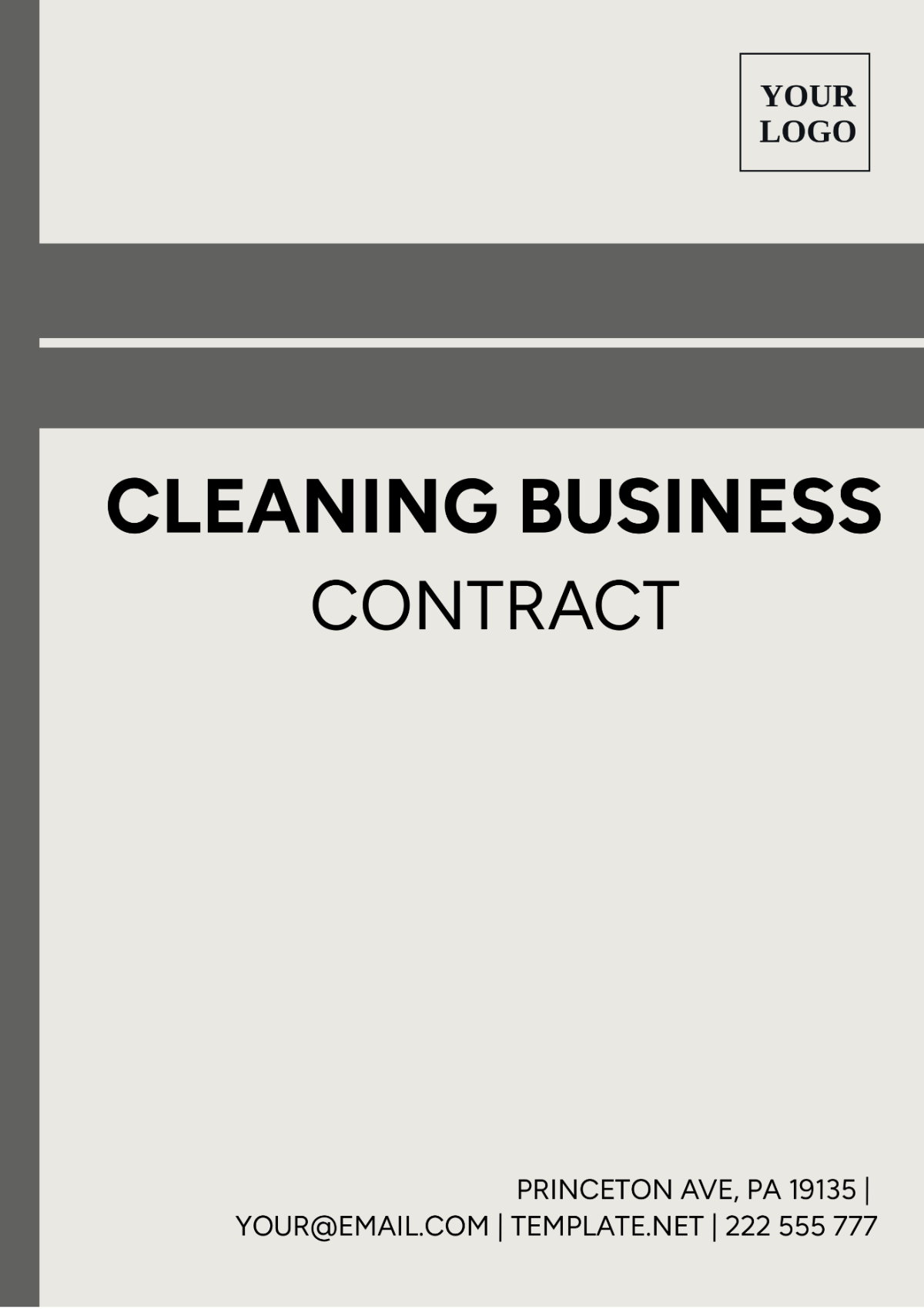 Free Cleaning Business Contract Template